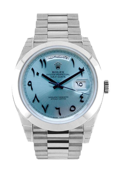 rolex watch arabic numerals - Rolex day date 228206.
